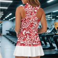 thumbnail image 3 of Yuyamidu Christmas Women's Golf Shirts Red Candy Canes Zipper V-Neck Sleeveless Golf Tennis Shirts Hiking Athletic Workout Yoga Tank Tops Size XS, 3 of 8