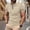 #600-Khaki, variant on Haivin Men's Color-blocked Mandarin Collar Shirt, Short Sleeve Pullover with Button Details, for Casual Daily Wear