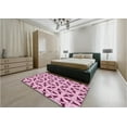 thumbnail image 4 of Ahgly Company Indoor Rectangle Patterned Pastel Purple Pink Area Rugs, 2' x 5', 4 of 6