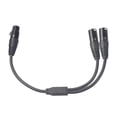 thumbnail image 1 of 2x 1x Enchufe XLR de a y Adaptador de DJ de Micrófono Divisor Hugo xlr hembra a doble xlr macho, 1 of 10