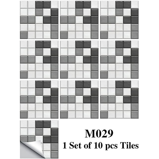 Dvkptbk Wall Stickers 10pcs Home Decor Living Room Tile Set Strong Sticker Kitchen Wall Sticker Home Decor on Clearance