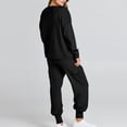 thumbnail image 7 of FAIWAD Women Solid Sportswear Suit 2 Piece Long Sleeve Round Neck Loose Pullover Top with Drawstring Trousers, 7 of 7