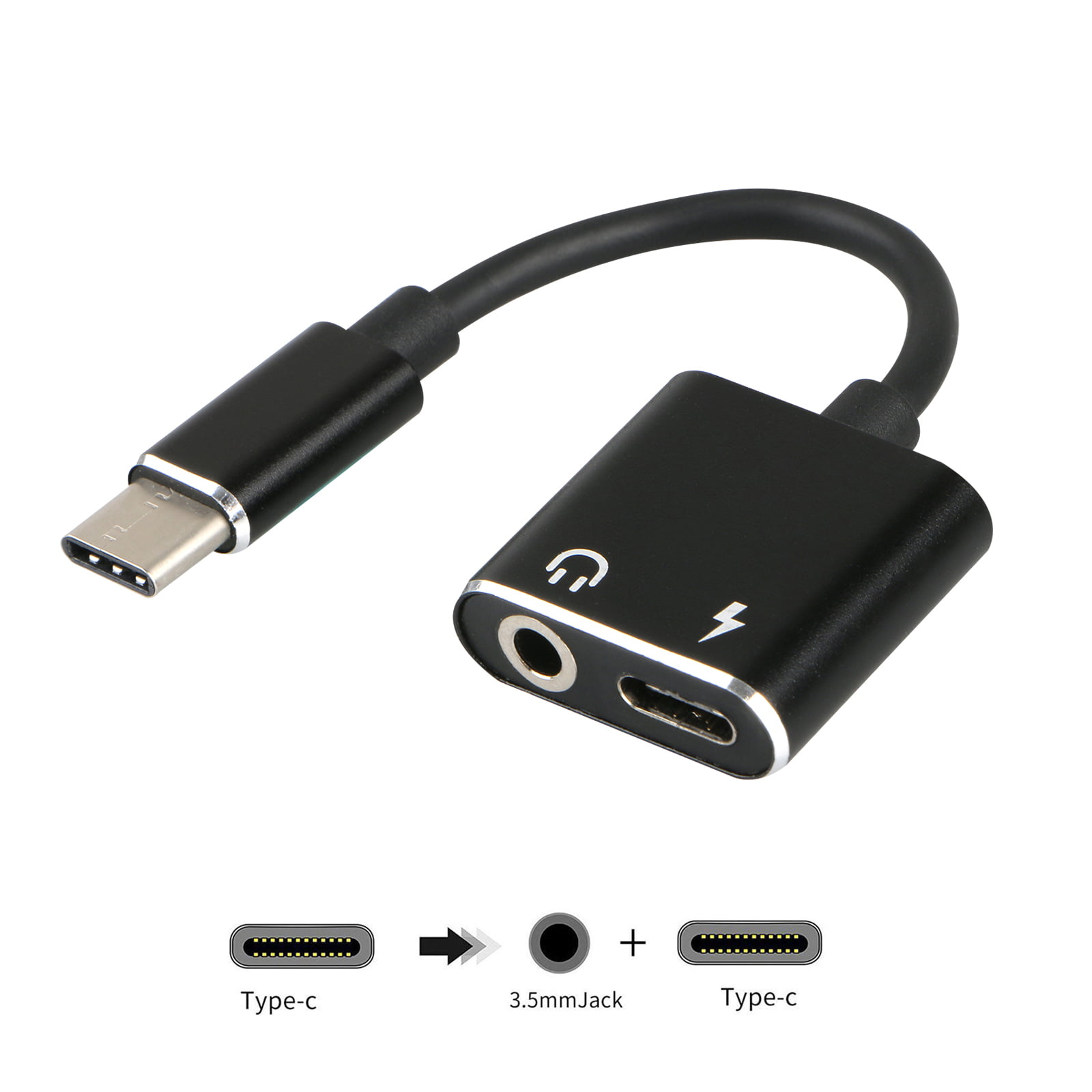 USB C Type C to 3.5mm Adapter Aux Audio Headphone Jack Type C to 3.5mm Audio Adapter for 2019 Pad Pro//Google Pixel 2//2XL//3//3XL Essentia Samsung S9 Note 9//HTC U11//Moto Z etc