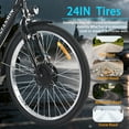 thumbnail image 6 of MENGFANMIN Electric Trike for Adults,24 Inch 3 Wheel Tricycle Ebike,36V13AH Li-Battery,700w Brushless Motor, Tricycles with Seat and Baskets,Up to 45 Miles, 6 of 8