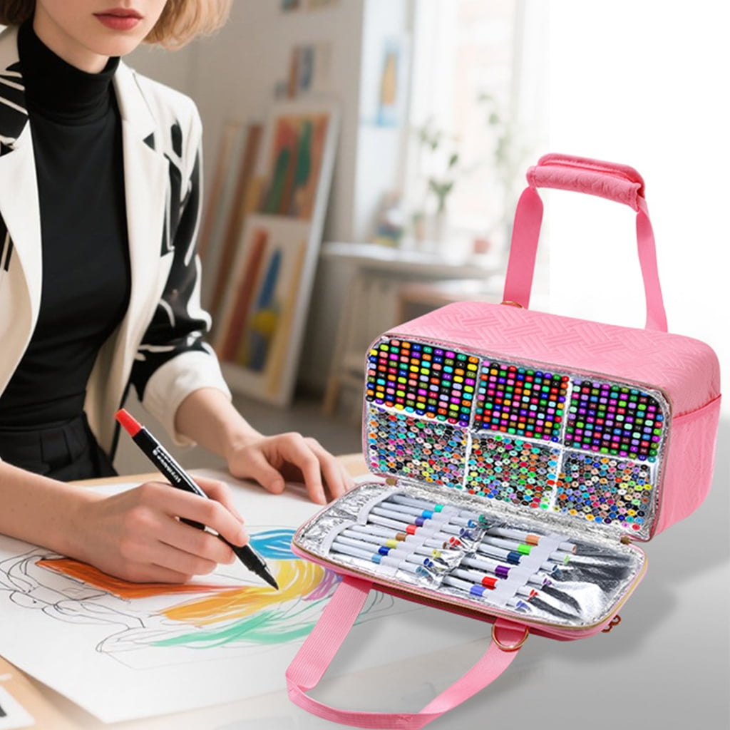 Large Capacity Multilayer Marker Carrying Case Portable Brush Pen Organiser Case