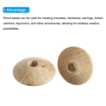 thumbnail image 4 of Uxcell 13mm Natural Wood Beads, 150Pcs Unfinished Wooden Abacus Beads Disc Abacus Spacer Beads, 4 of 5