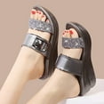 thumbnail image 6 of BONIXOOM Womens House Slippers Clearance Buckle Platform V-Day Casual Summer Shoes For Women Gray Size 8.5, 6 of 9