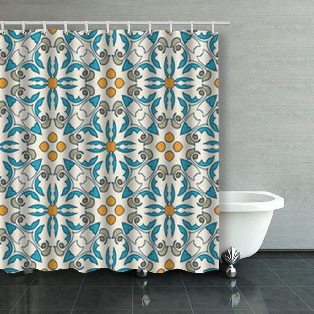 BPBOP Seamless Texture Beautiful Colored Pattern Shower Curtains