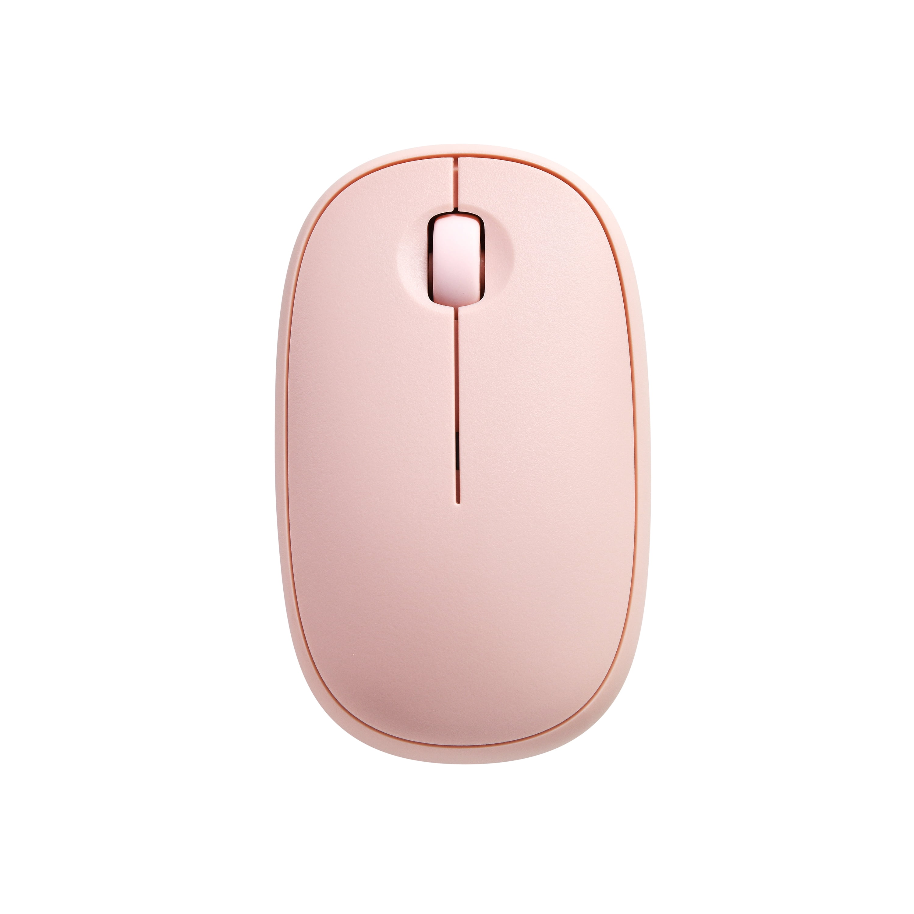 onn. Slim Wireless 3-Button Computer Mouse, Bluetooth and Nano receiver, 1600 DPI, Pink