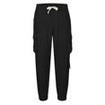 thumbnail image 5 of SSAAVKUY Men Casual Jogger Pant Relaxed Fit Cargo Pants Stretch Drawstring Sweatpant Hiking Outdoor Athletic Sport Jogger Pant Black 12, 5 of 7