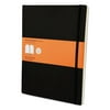 Classic Softcover Notebook, 1 Subject, Narrow Rule, Black Cover, 10 X 7.5, 192 Sheets | Bundle of 5 Each
