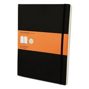 Hachette Book Group Classic Softcover Notebook, 1 Subject, Narrow Rule, Black Cover, 10 X 7.5, 192 Sheets
