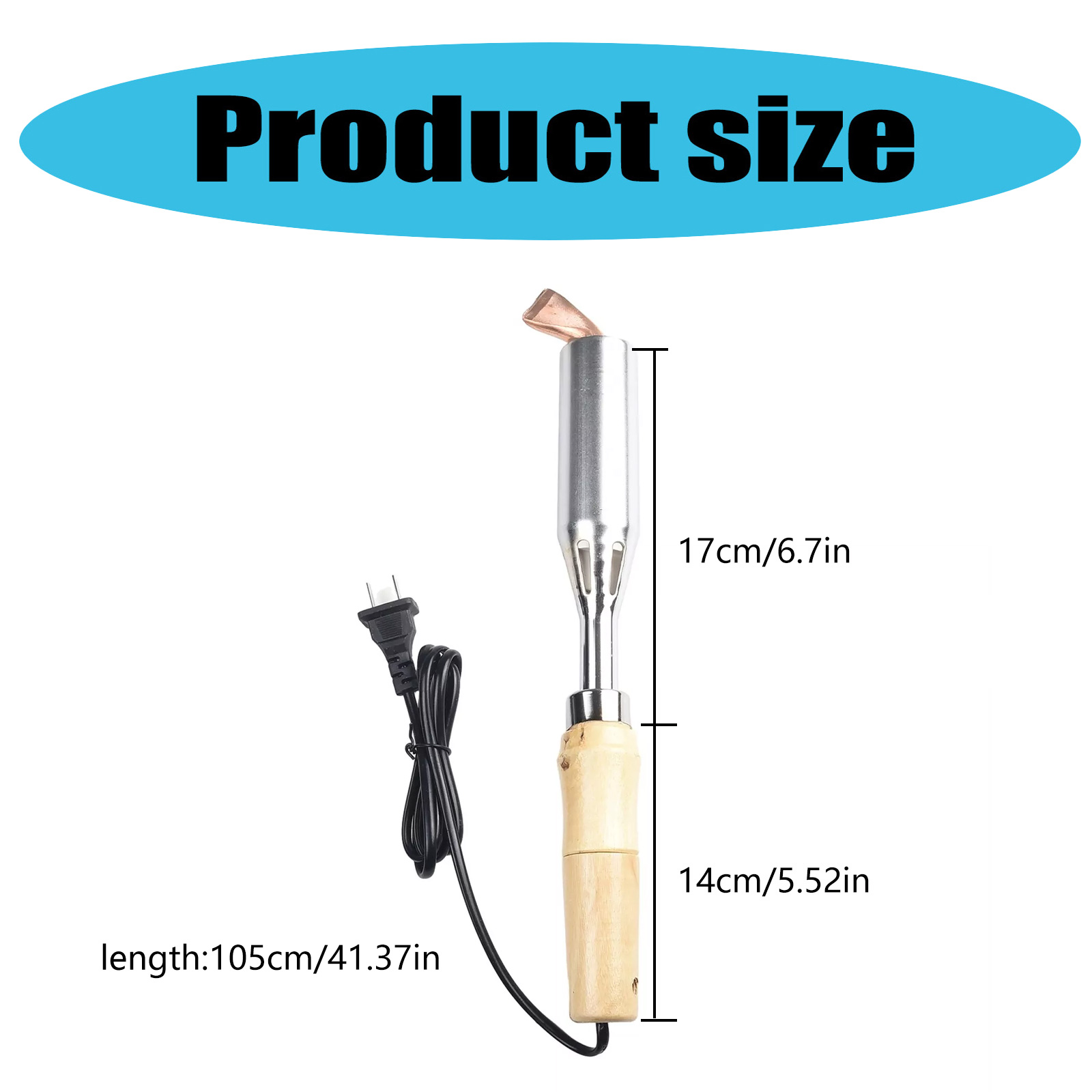 Welding Repair Tool 300W Electric Soldering Iron Solder Welding With Handle Wooden Handle Soldering Iron