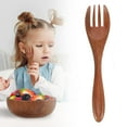 thumbnail image 2 of Wood Round Serving Bowl, Wooden Forks and Spoons for Fruit Salad Vegetables Pasta Soup Cereals Decorative Wooden Nest Bowl Ramen Bowl, 1 Pcs, Only Include Bowl, 5.59 Inches, 2 of 9