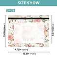 thumbnail image 2 of Sheeps Roses Floral A4 Pencil Pouch 3 Ring Zipper Pencil Pouches Pencil Case for Binder Cosmetic Bag 2 Pack, 2 of 6