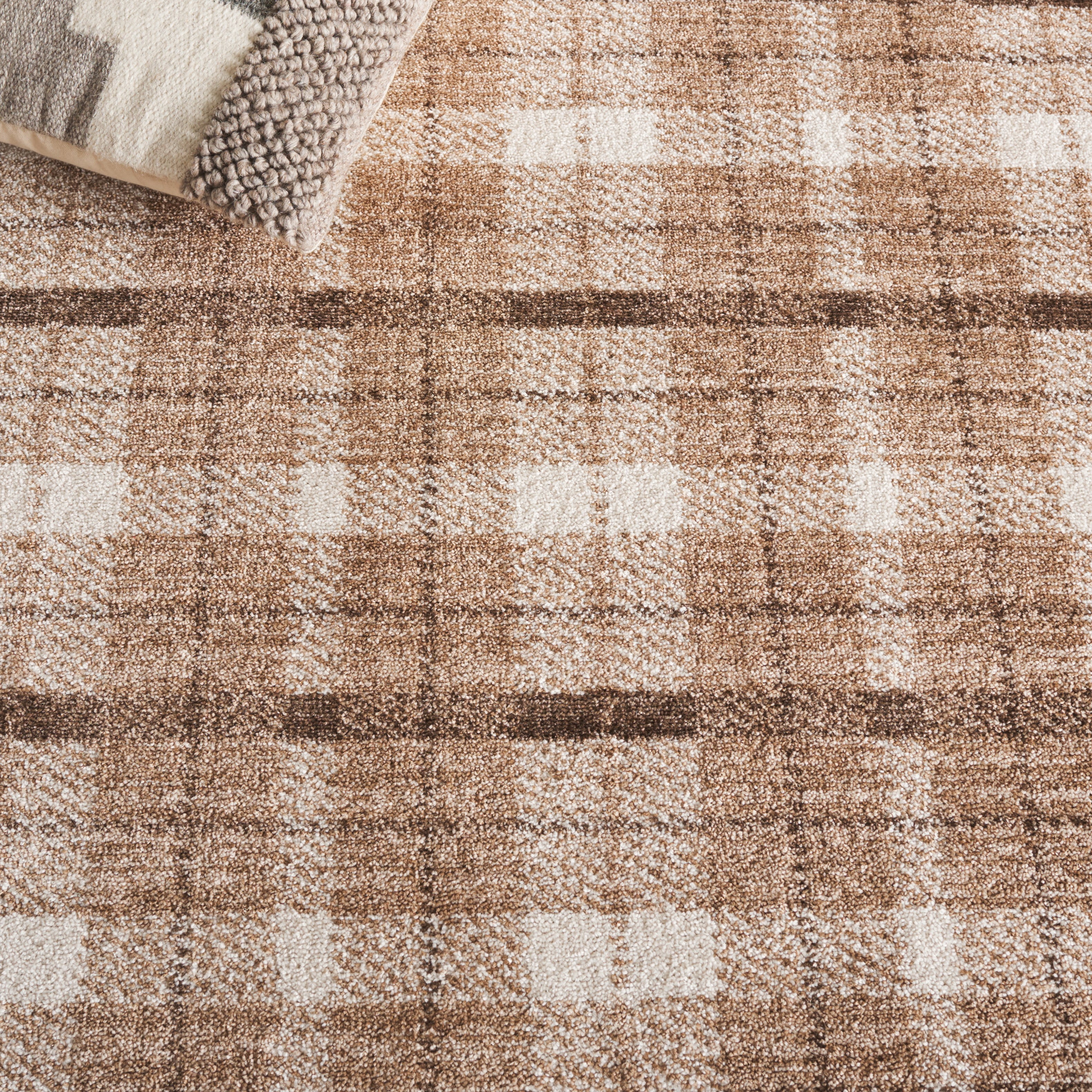 SAFAVIEH Oxford Plaids Paylynn Plaid Area Rug, Beige/Brown, 4' x 6'