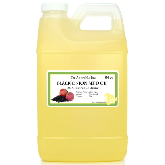 Dr. Adorable - 100% Pure Onion Seed Oil Organic Cold Pressed Natural Hair Care Hair Treatment- 64 oz