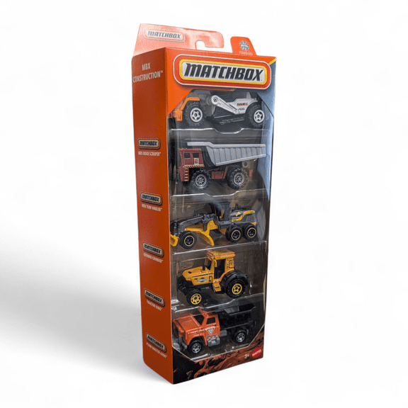 Matchbox 5 pack MBX Construction Road Scraper Tractor King Plow Master