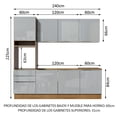 thumbnail image 3 of Cocina Integral Completa Modular Madesa Lux 240cm MG 12, 3 of 10