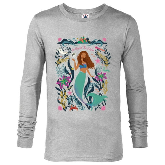 Disney The Little Mermaid Ariel Beyond the Surface - Long Sleeve T-Shirt for Men - Customized-Athletic Heather
