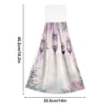 thumbnail image 2 of Haosy 2 Pack Kitchen Wash Cloths with Hanging Loops Absorbent Absorbent Quick Drying Hand Towels, Watercolor Chandelier Plant, 2 of 7