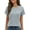 Blue, variant on Short Sleeve Tunic Tops for Women Crew Neck Summer Shirts Business Blouses Dressy Casual