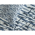 thumbnail image 4 of Ambesonne Palm Tree Quilted Bedspread Set 3 Pcs, Paper Boats on Waves, King Size, Blue Dark Blue White, 4 of 5