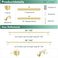 thumbnail image 2 of Gold Curtain Rods 72 to 144 Inch(6-12FT),1 Inch Long Curtain Rod,Adjustable Heavy Duty Curtain Rods,Modern Decorative Drapery Rods,Telescoping Window Single Curtains Rods 36-150",Brass Gold, 2 of 2