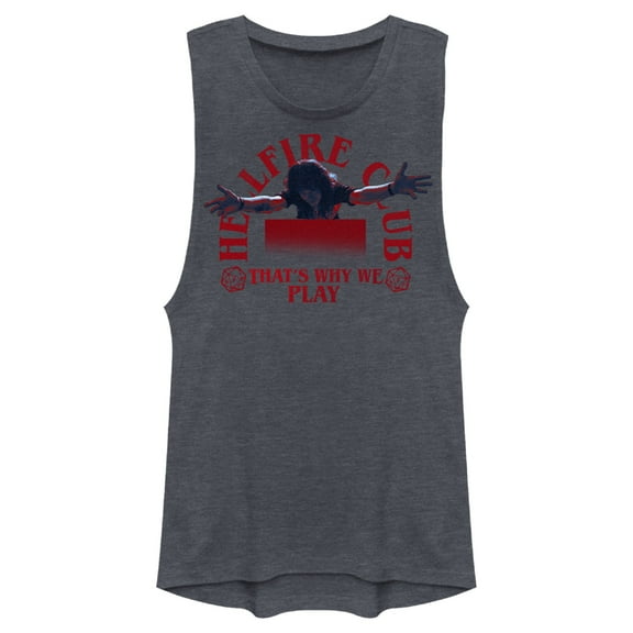 Netflix Junior's Stranger Things Eddie Munson Hellfire Club That's Why We Play Festival Muscle Graphic T-Shirt