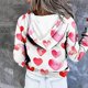 thumbnail image 4 of Sudaderas con capucha y cuello vuelto para mujer, sudaderas con estampado de manga larga, suéteres, Tops con cordón Fridja  czfsfas5652, 4 of 6
