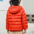 thumbnail image 4 of fnnxnal Kids Cotton Puffer Jacket 6-7T Orange - Hooded Full Zip, Lightweight Winter Coat for Juniors, Affordable Warm Outerwear, 4 of 7
