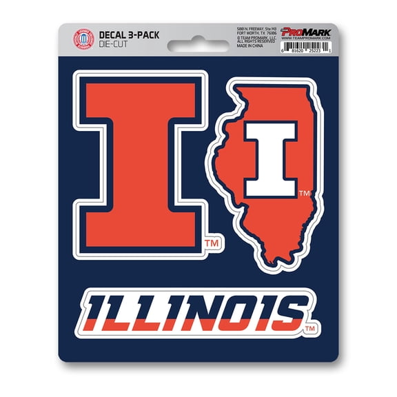 Pro Mark DST3U023 Illinois Decal - Pack of 3