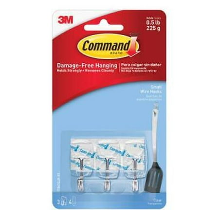 

2Pc 3M Command Small Plastic Hook 1-5/8 In. L 3 Pk