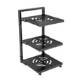 thumbnail image 1 of Organizador de ollas y sartenes, soporte para sartenes, estante de cocina, ahorra espacio, tapa de olla de metal 3 niveles negro, 1 of 9