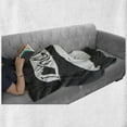 thumbnail image 6 of Yoga Soft Flannel Fleece Throw Blanket, Polar Bear Saying I Love Yoga Grunge Wildlife Illustration, Cozy Plush for Indoor and Outdoor Use, 50" x 70", Charcoal Grey White, by Ambesonne, 6 of 6