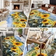 thumbnail image 6 of Watercolor Sunflower Flowers Area&nbsp;Rug 5x8ft Retro Floral Plant Non-Slip&nbsp;Washable Square&nbsp;Rugs Soft Felt Indoor Floor Mat for Bedroom Kitchen Living Room Bathroom, 6 of 9