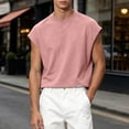 thumbnail image 5 of Kalauyu Sleeveless Athletic Tank Tops for Men Round Neck Cotton Blend Loose Summer Breathable Solid Color Workout Sleeveless Tees, 5 of 9