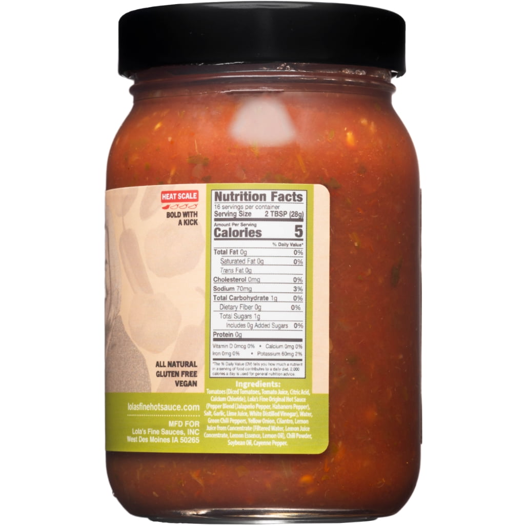 (3 pack) Lola's Fine Salsa - Mild 16oz.  All Natural, 100% Plant Based, Naturally Gluten Free