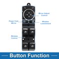 thumbnail image 3 of Interruptor de ventana eléctrico Unique Bargains Interruptor de control de ventana para Ford F-150 2015-2020 Negro, 3 of 7