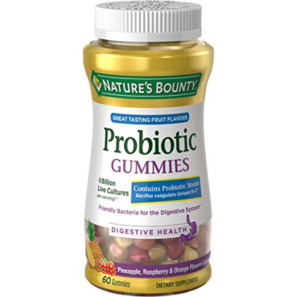 3 Pack Nature's Bounty Probiotic Digestive Health Supplement 60 Gummies