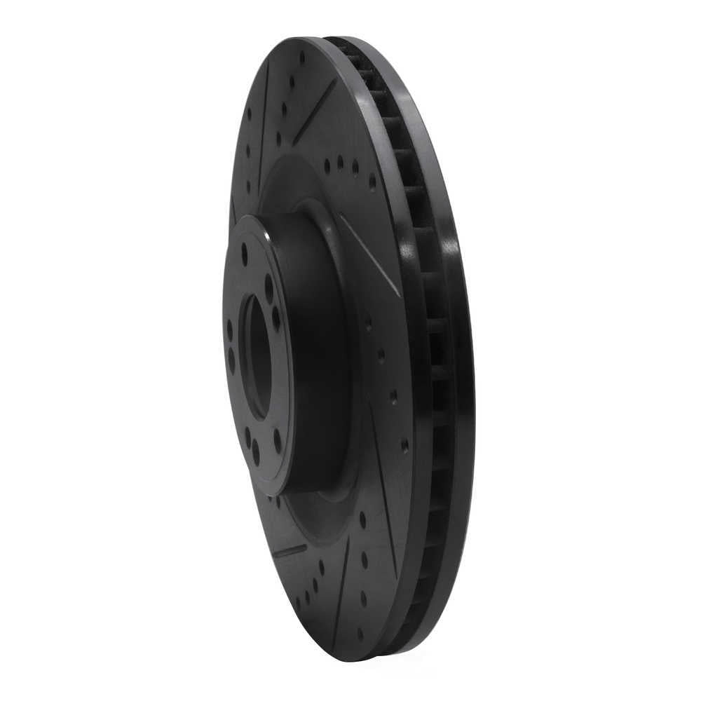 Dynamic Friction Company 633-03036L DFC Brake Rotor - Drilled And Slotted - Black