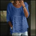 thumbnail image 2 of Women's Tops, Tees & Blouses Print Round Neck 3/38 Sleeve Loose Plus Size Womens Spring Summer Shirts, 2 of 4