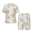 thumbnail image 1 of Balery Gold Snowflake Conjunto de Pijama Infantil de Manga Corta con Estampado – Ropa de Dormir de Algodón Suave-Small, 1 of 6