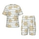 thumbnail image 1 of Balery Gold Snowflake Conjunto de Pijama Infantil de Manga Corta con Estampado – Ropa de Dormir de Algodón Suave-XX-Large, 1 of 6