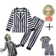 thumbnail image 2 of Disfraces de Halloween COS Disfraz de B-Beetlejuice2 Disfraz de Cosplay para Niños Disfraz de Mago del Inframundo Trajes de Rayas para Niños Uniforme de Actuación, 2 of 5