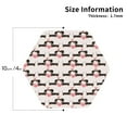 thumbnail image 3 of Pofeuu Dachshund And Hearts Print Leather Coasters Set of 6, Round Cups Mugs Mat Pad for Home Kitchen Heat Resistant Drink Coasters,Hexagon, 3 of 7
