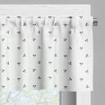thumbnail image 3 of Ambesonne Black and White Valance Pack of 2, Skull Art, 54"X18", Charcoal Grey White, 3 of 5