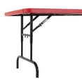 thumbnail image 3 of NPS BTA Series 30x72" Height Adjust Plastic Heavy Duty Folding Table in Red, 3 of 5