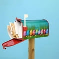 thumbnail image 3 of Colorful Easter Egg Cute Bunny Rabbit Wood Mailbox Covers Magnetic Post Box Cover Wraps Standard Size 21x18 in Inches for Garden Yard Decor, 3 of 6