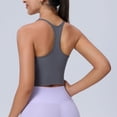 thumbnail image 4 of Gubotare Supportive Sports Bras for Women Adjustable Sports Bras for Women High Support Padded Racerback Sport for Large Bust Workout Running Gym (Grey,XL), 4 of 9